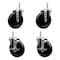 Service Caster 5 Inch Hard Rubber Wheel Swivel 34 Inch Threaded Stem Caster Set 2 Brakes SCC SCC-TS20S514-HRS-34212-2-TLB-2 - alternate 1